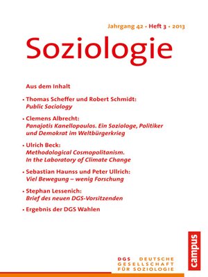 cover image of Soziologie 3.2013
